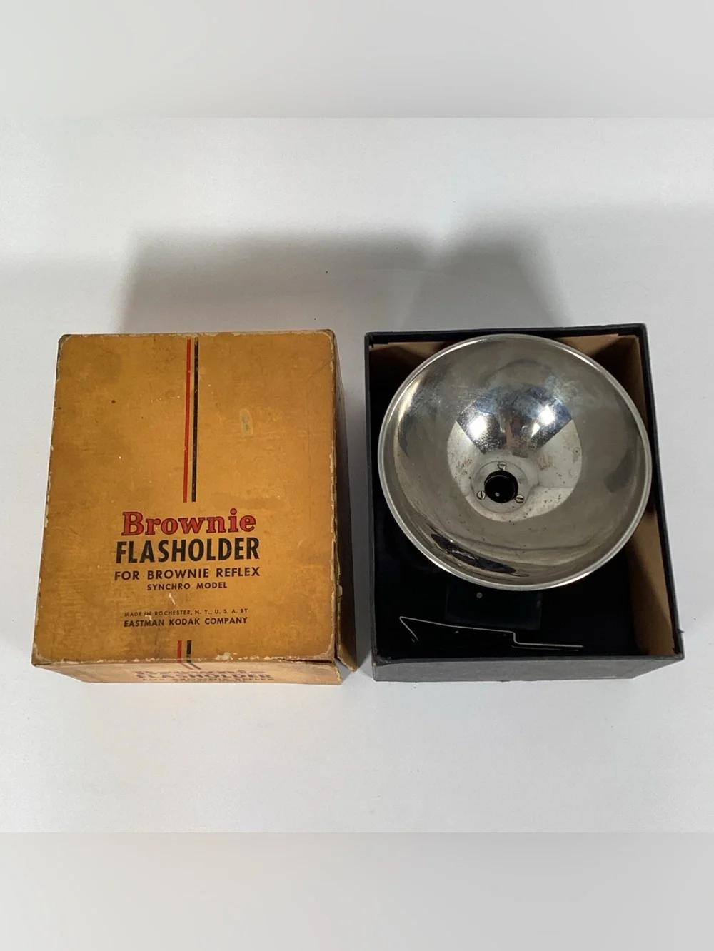Vtg Kodak Duraflex Flasholder And Brownie Reflex Synchro Model Flasholder